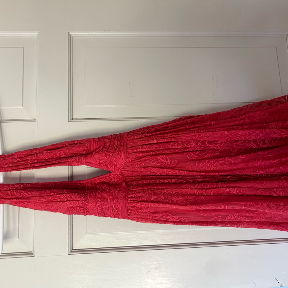 PINK Floral FREE PEOPLE DRESS - Picture 2 of 4